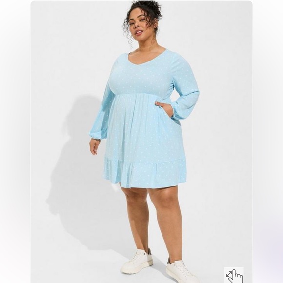 New with tags Textured Stretch Rayon Mini Skater Dress - Picture 3 of 4